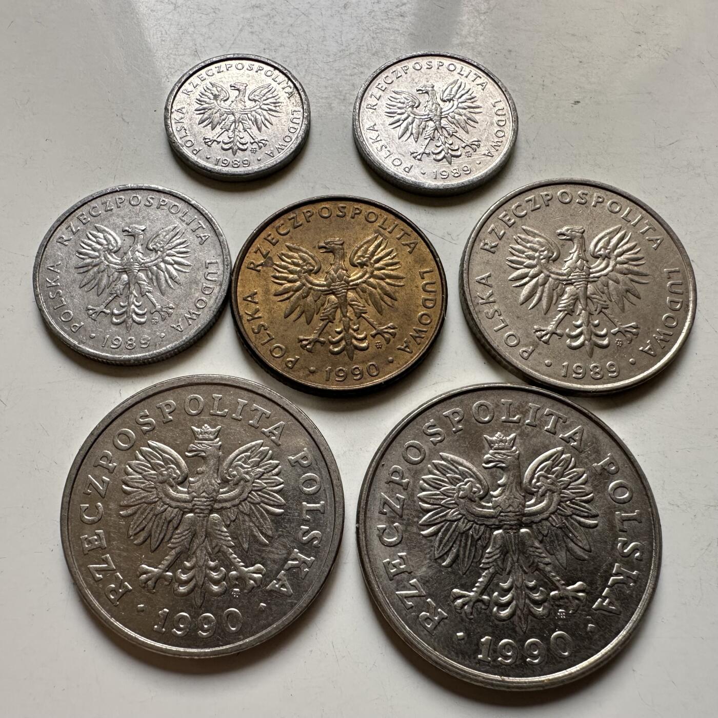 🌹外币初藏🌹🐯2026年第35场   每周二四六晚8️⃣点 接代拍 波兰1989/1990社会主义末版7枚套