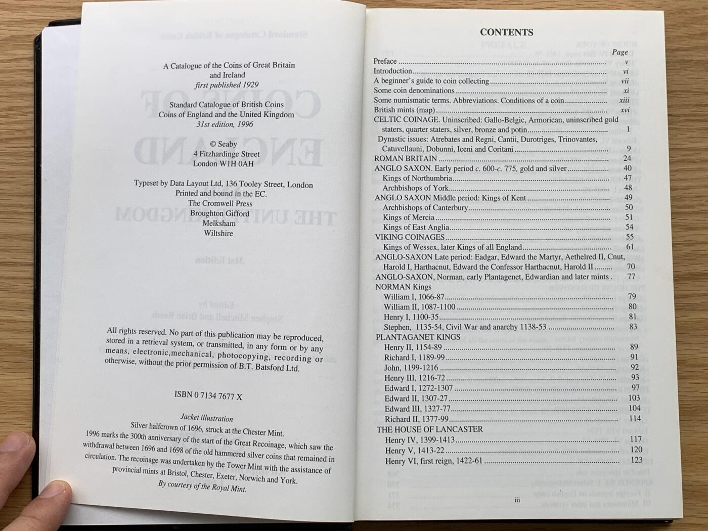 《竞宝斋》第476场 周日，周一 2场连拍 （全场包邮）欢迎送拍 英国硬币标准目录第31版1996年英格兰和联合王国硬币书精装版 细节见图 重0.7公斤