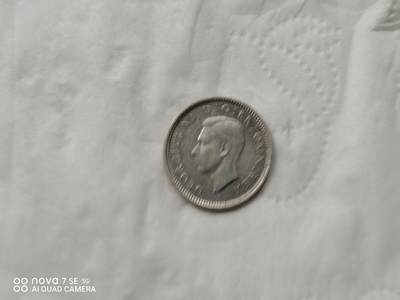 银币 - 1944年英国三便士小银币