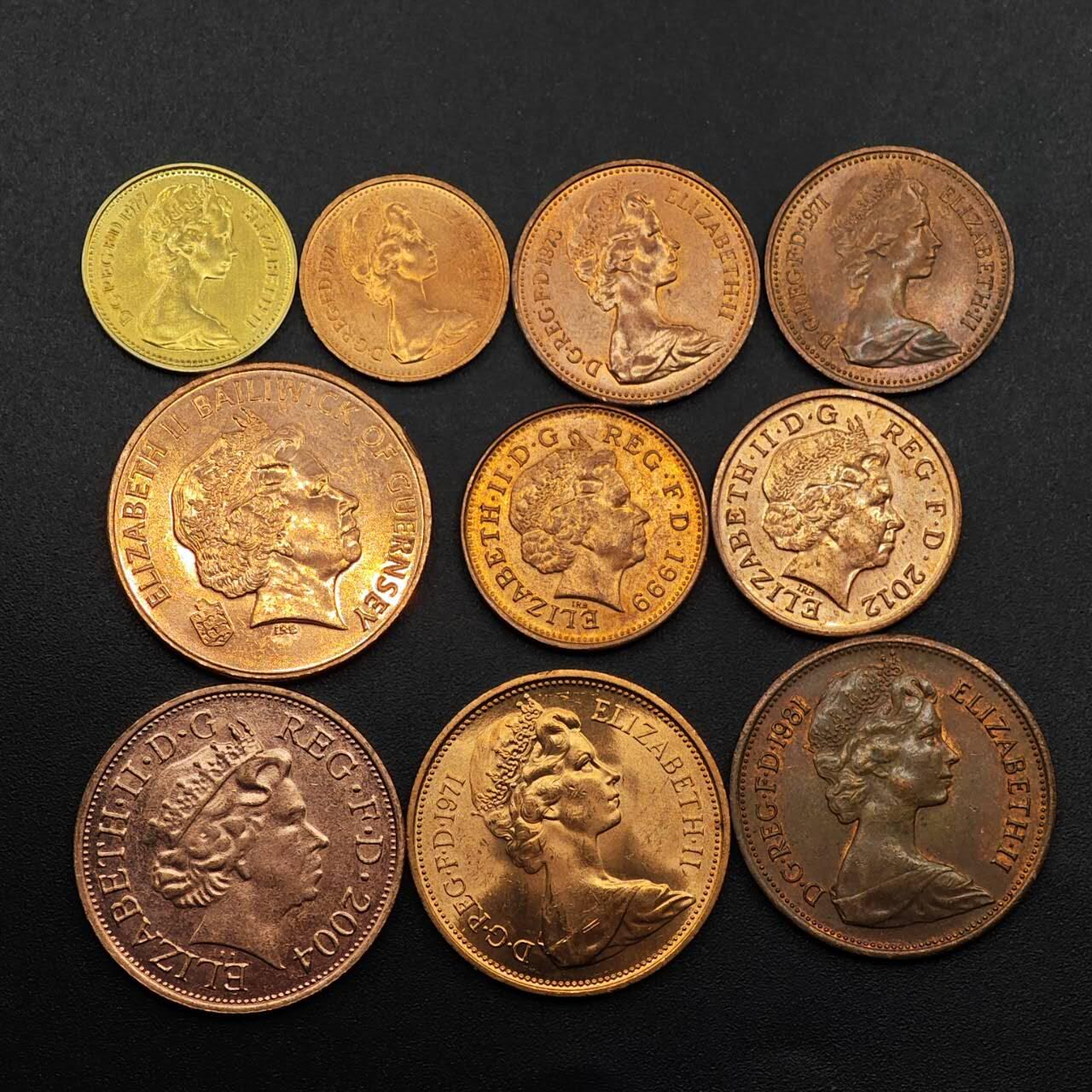 【淘币小摊】实时拍第八百八十六拍   散币场    每周一统一发货 英国根西10枚