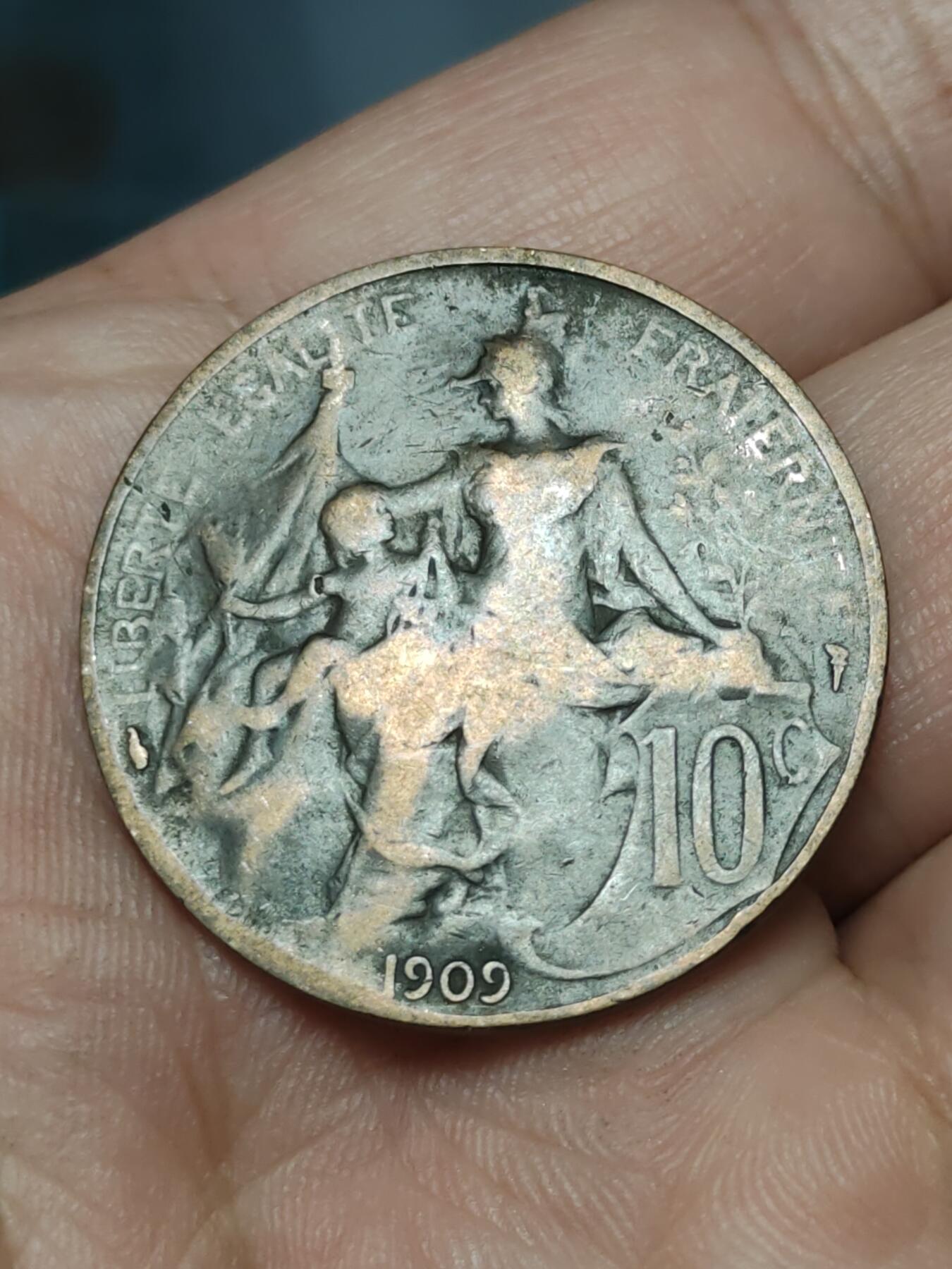 2026年第三十九场(总第二百零八场）外国好品散币场(免佣金) 法兰西第三共和国1909年10生丁(第二版)