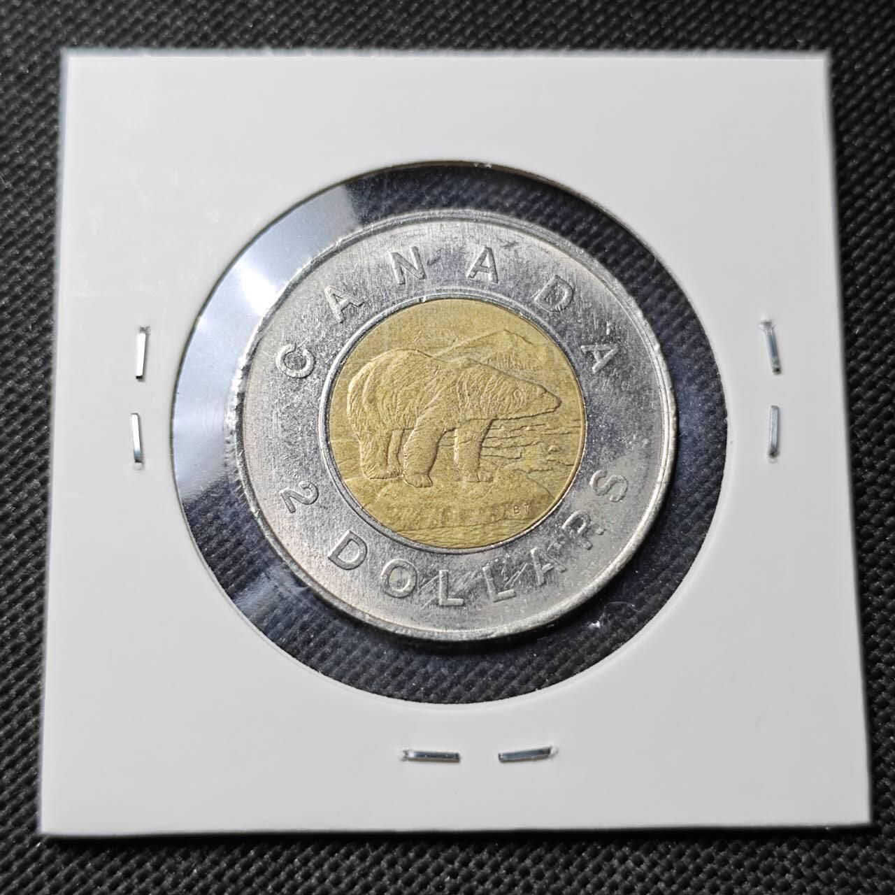 KK钱币收藏小铺  第412期 2月预留时间 周末发货 1996加拿大2元 