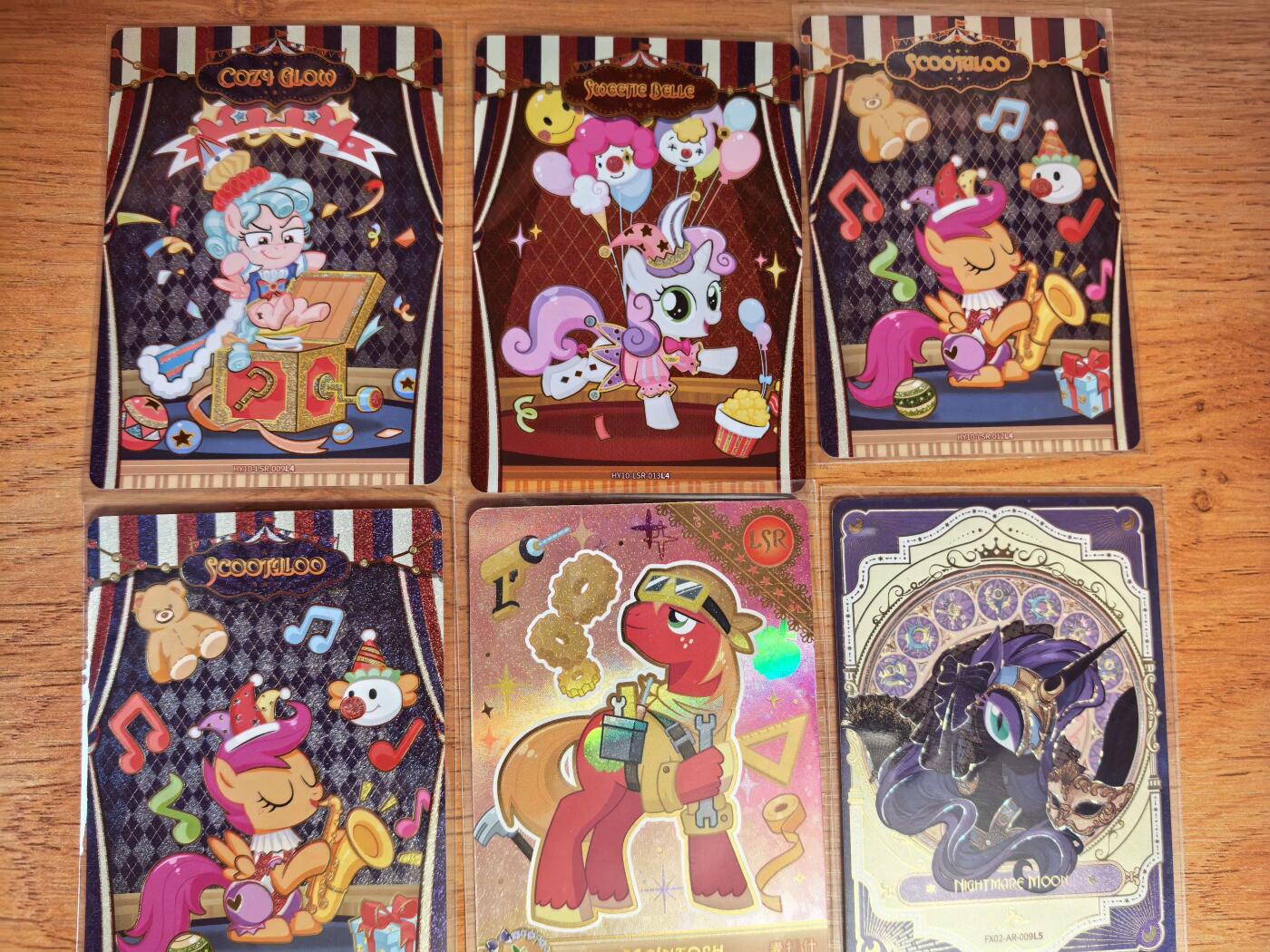 阳大大卡牌拍卖第107期（持续收拍品，周五晚上九点截拍，进群福利早知道） 卡游 小马宝莉 特卡6张