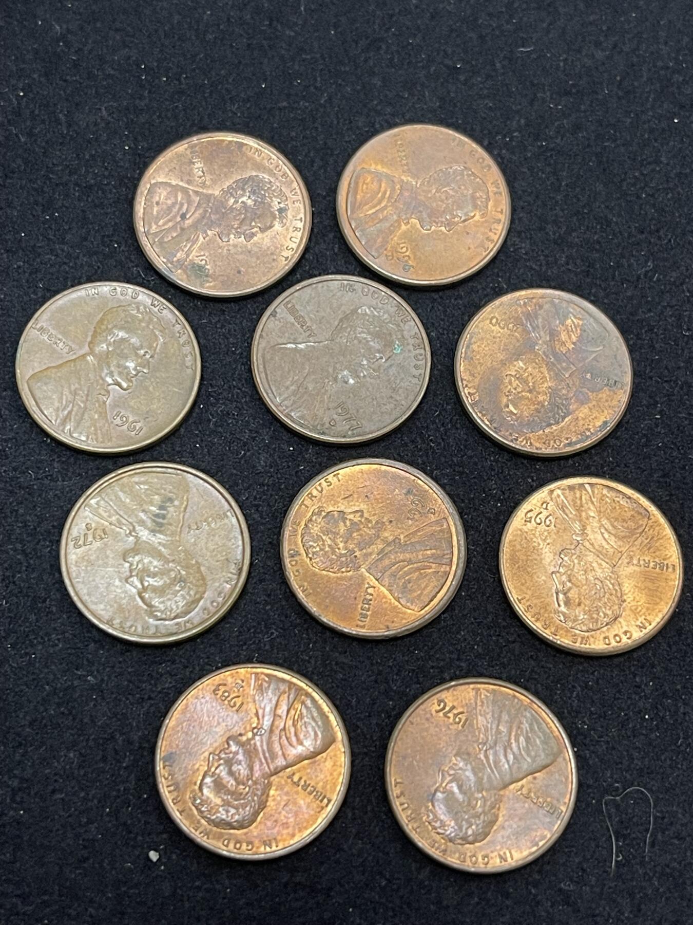 限时免佣！春季钱币邮票杂项专场拍卖-第二期 一美分林肯头硬币 一组10枚