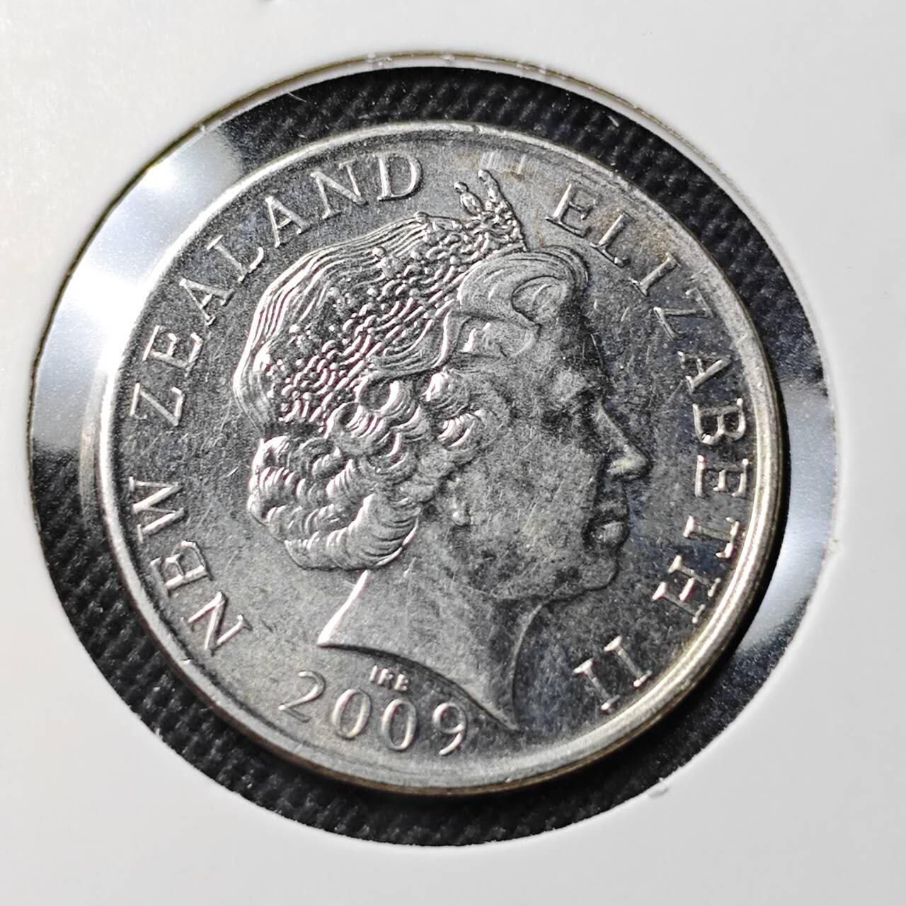 KK钱币收藏小铺  第412期 2月预留时间 周末发货 2009新西兰50分 