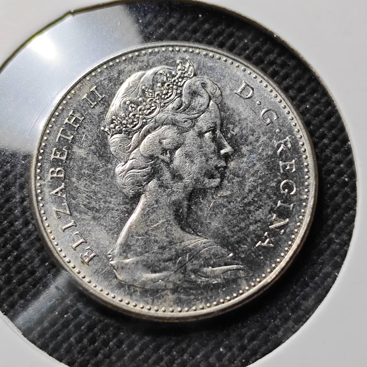 KK钱币收藏小铺  第412期 2月预留时间 周末发货 1967加拿大5分 纪念币