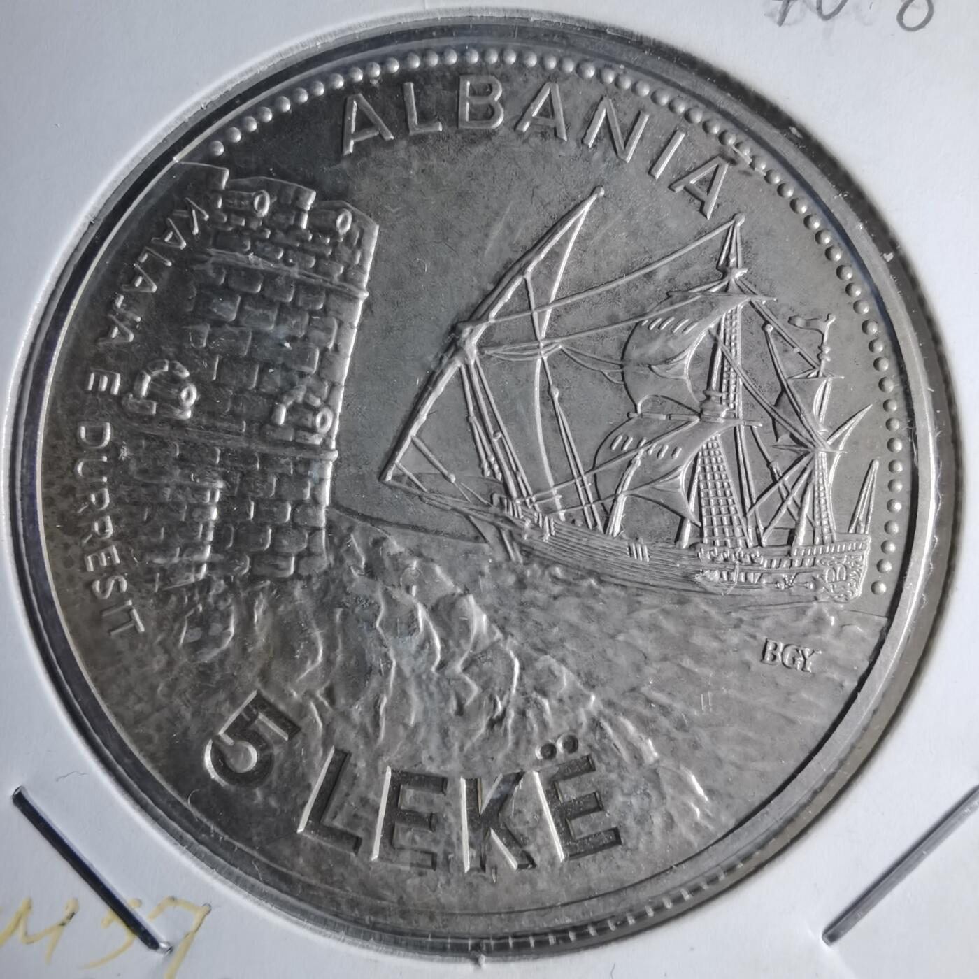 沼泽如烟--第1040场 阿尔巴尼亚1987年5列克纪念币