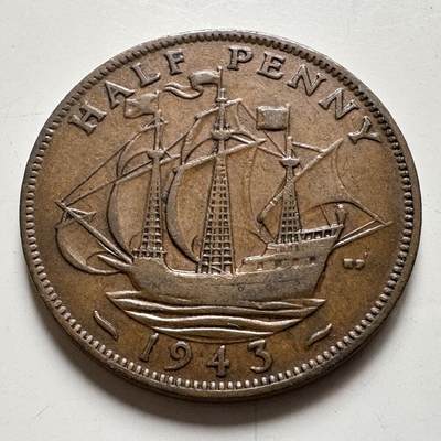 🌹外币初藏🌹🐯2026年第35场   每周二四六晚8️⃣点 接代拍 - 英国1943年半便士