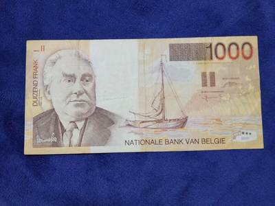 3月29号晚上8点 外国纸币自动截拍第48场 - 比利时1000原票美品