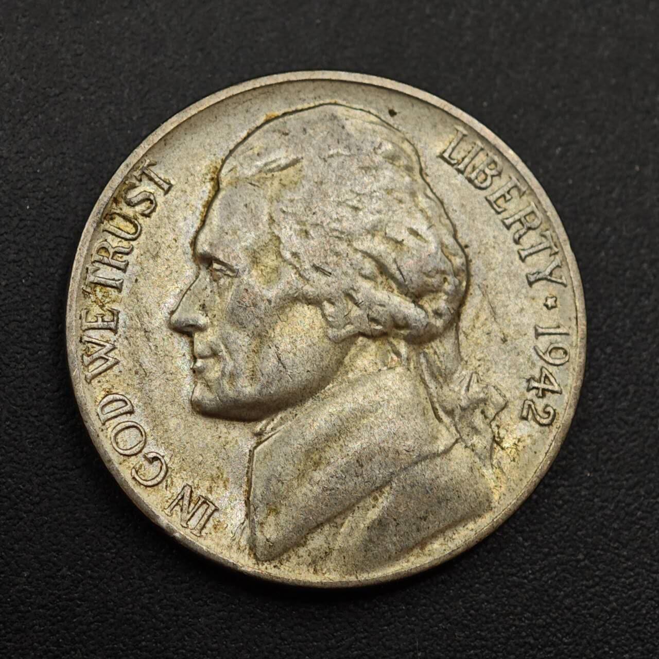 【淘币小摊】实时拍第八百八十五拍   小银币场    每周一统一发货 美国1942年5分银币