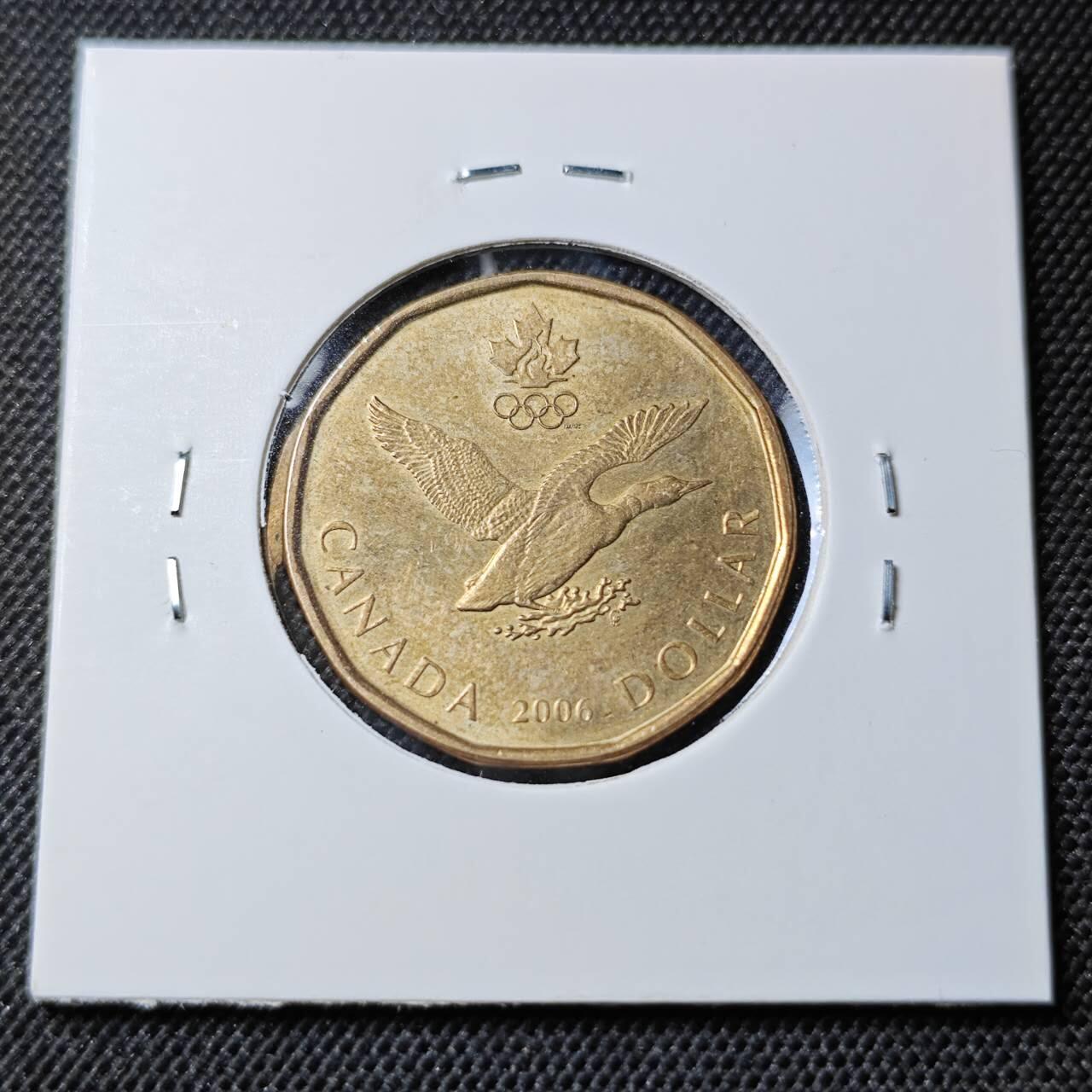 KK钱币收藏小铺  第412期 2月预留时间 周末发货 2006加拿大1元 奥运主题纪念币