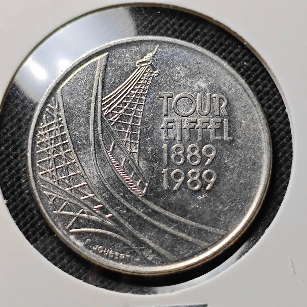 KK钱币收藏小铺  第412期 2月预留时间 周末发货 1989法国5法郎 纪念币