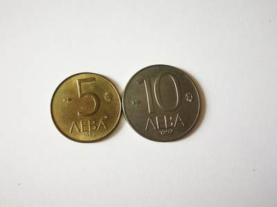 零零发外国硬币拍卖 无佣金 - 保加利亚两枚