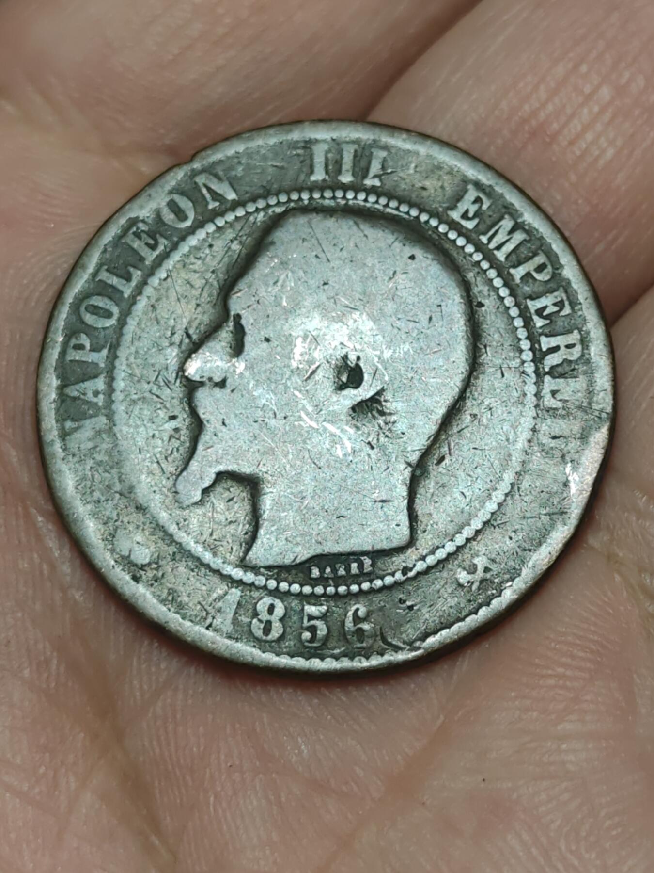 2026年第三十九场(总第二百零八场）外国好品散币场(免佣金) 法兰西第二帝国1856年10生丁(拿破仑三世第一版，B标鲁昂造)