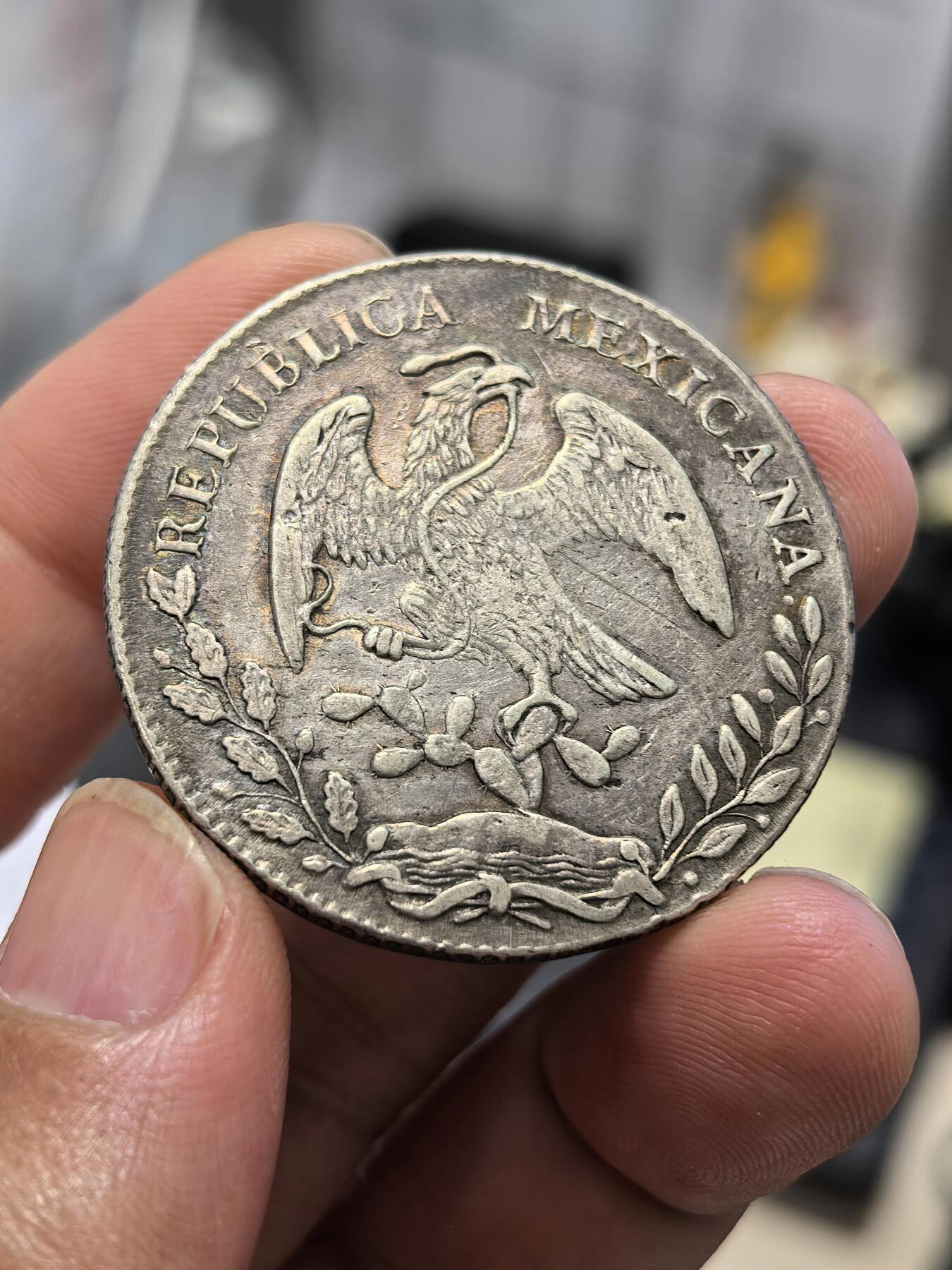 博洋堂世界钱币拍卖第167期（全场包邮） 墨西哥1877年CA EA版花边鹰洋 好品无戳老包浆