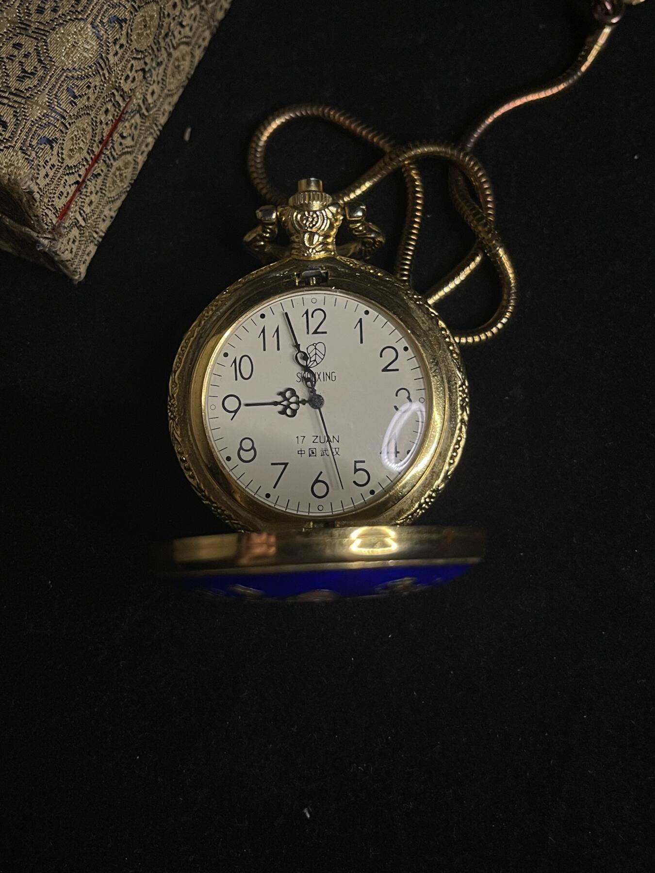 专场 老珐琅怀表一块带收据全套能走