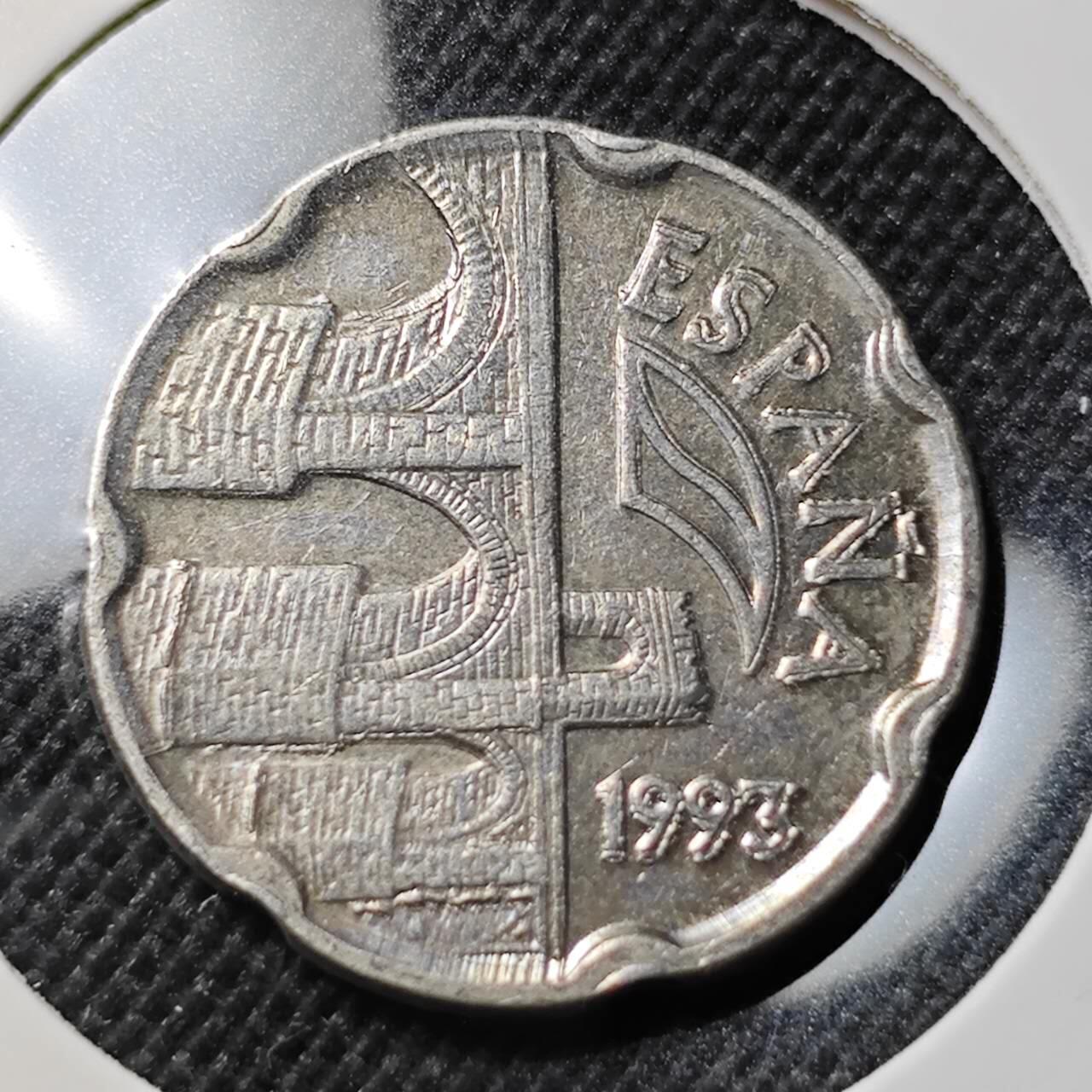 KK钱币收藏小铺  第412期 2月预留时间 周末发货 1993西班牙50比塞塔 纪念币