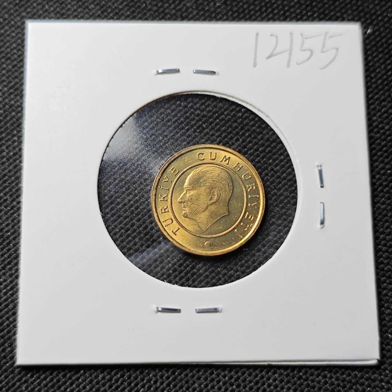 KK钱币收藏小铺  第412期 2月预留时间 周末发货 2018土耳其1库鲁 好品