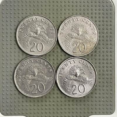 2026年第40场各国散币拍卖（总第190场） - 新加坡高盾版20分4枚