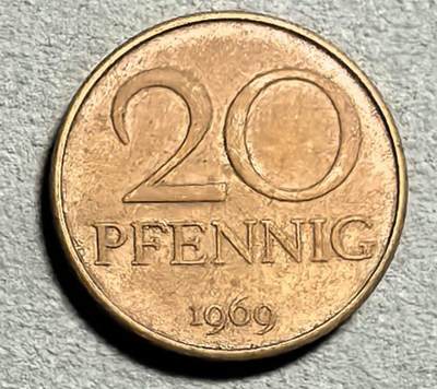 盛世勋华——号角文化勋章邮票专场拍卖第311期 - 东德1969年20芬尼铜币