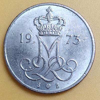 布加迪🐬～世界钱币(上海)🌾第 286 期 /  各国套币和散币 - 丹麦🇩🇰 1973年 10奥尔