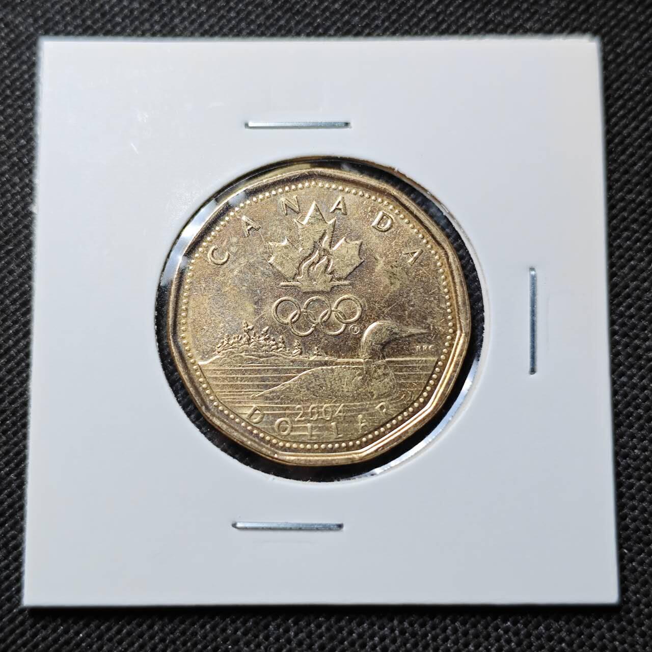 KK钱币收藏小铺  第412期 2月预留时间 周末发货 2004加拿大1元 纪念币
