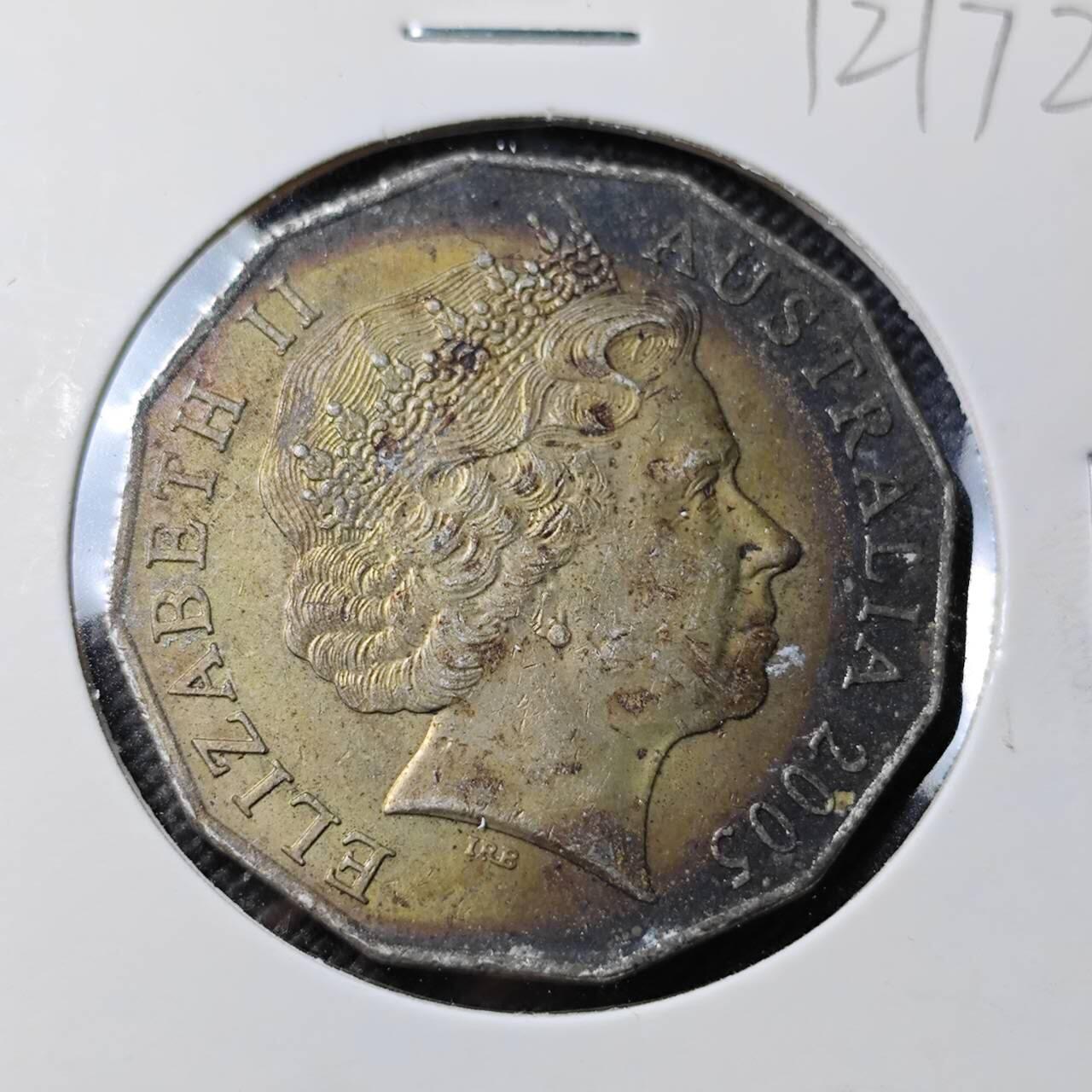 KK钱币收藏小铺  第412期 2月预留时间 周末发货 2005澳大利亚50分纪念币