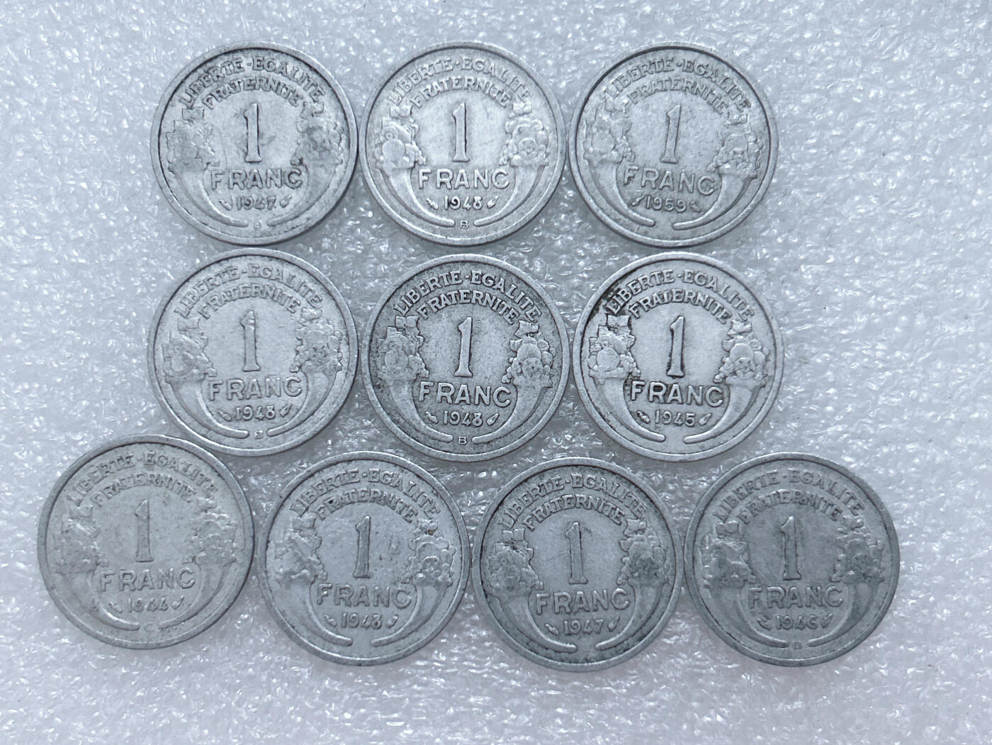 第一海外回流一元起拍收藏 散集专场  第310期 法国1法郎铝币 10枚