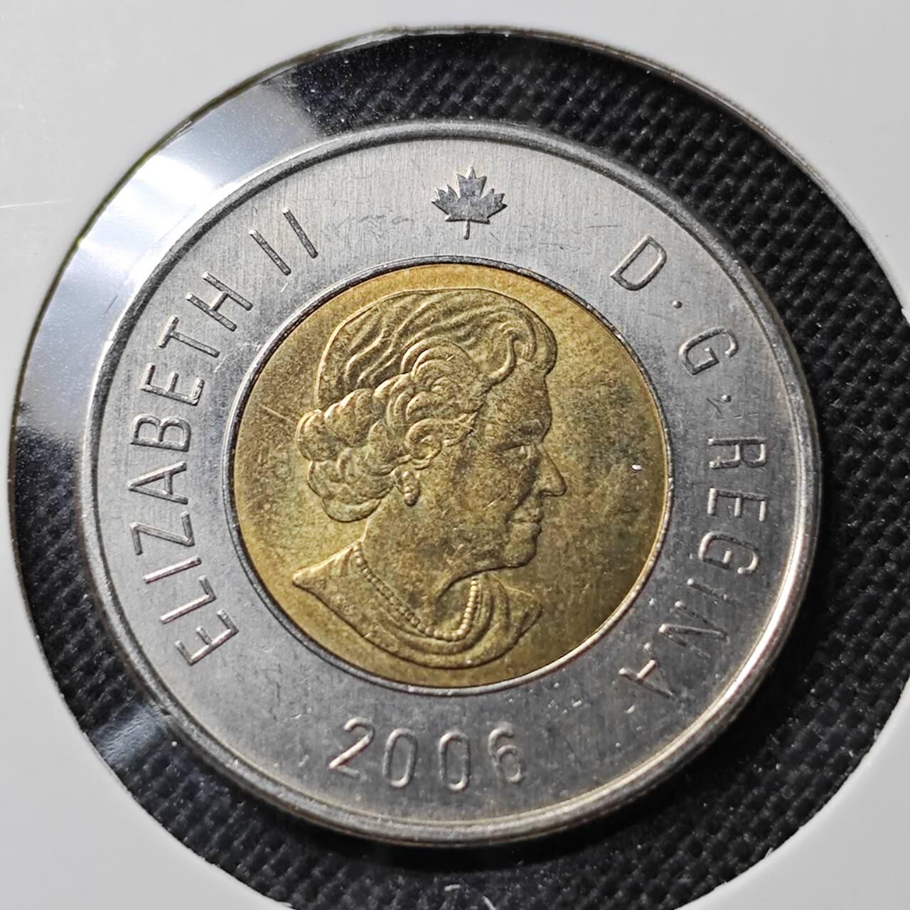 KK钱币收藏小铺  第412期 2月预留时间 周末发货 2006加拿大2元 