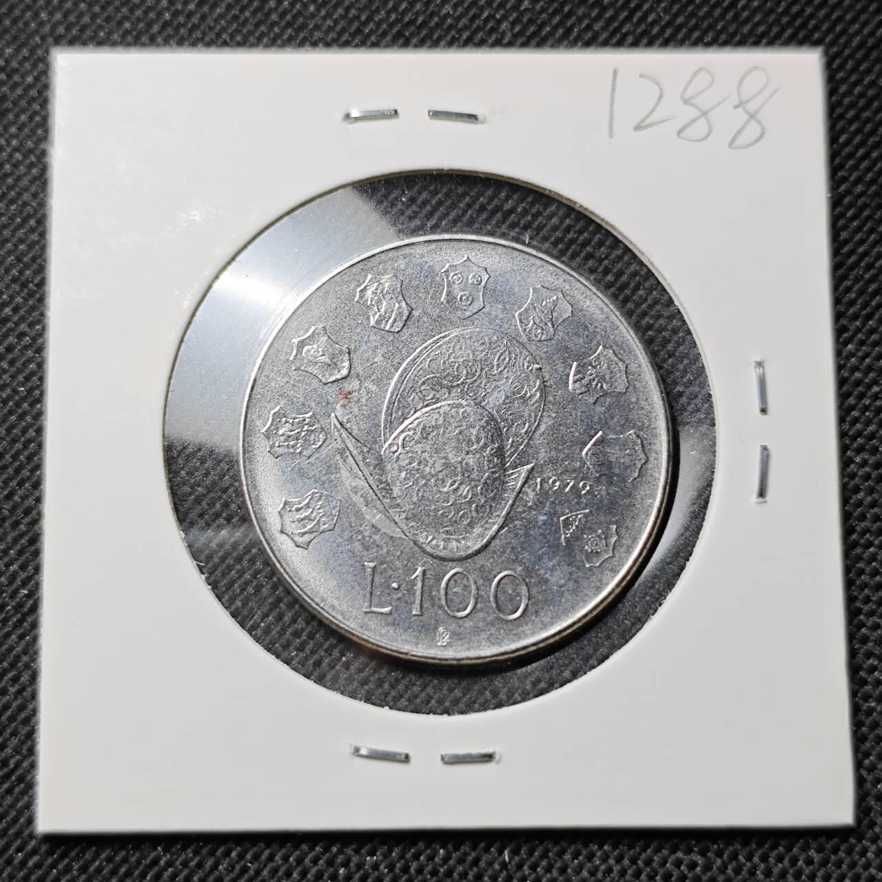 KK钱币收藏小铺  第412期 2月预留时间 周末发货 1979圣马力诺100里拉 