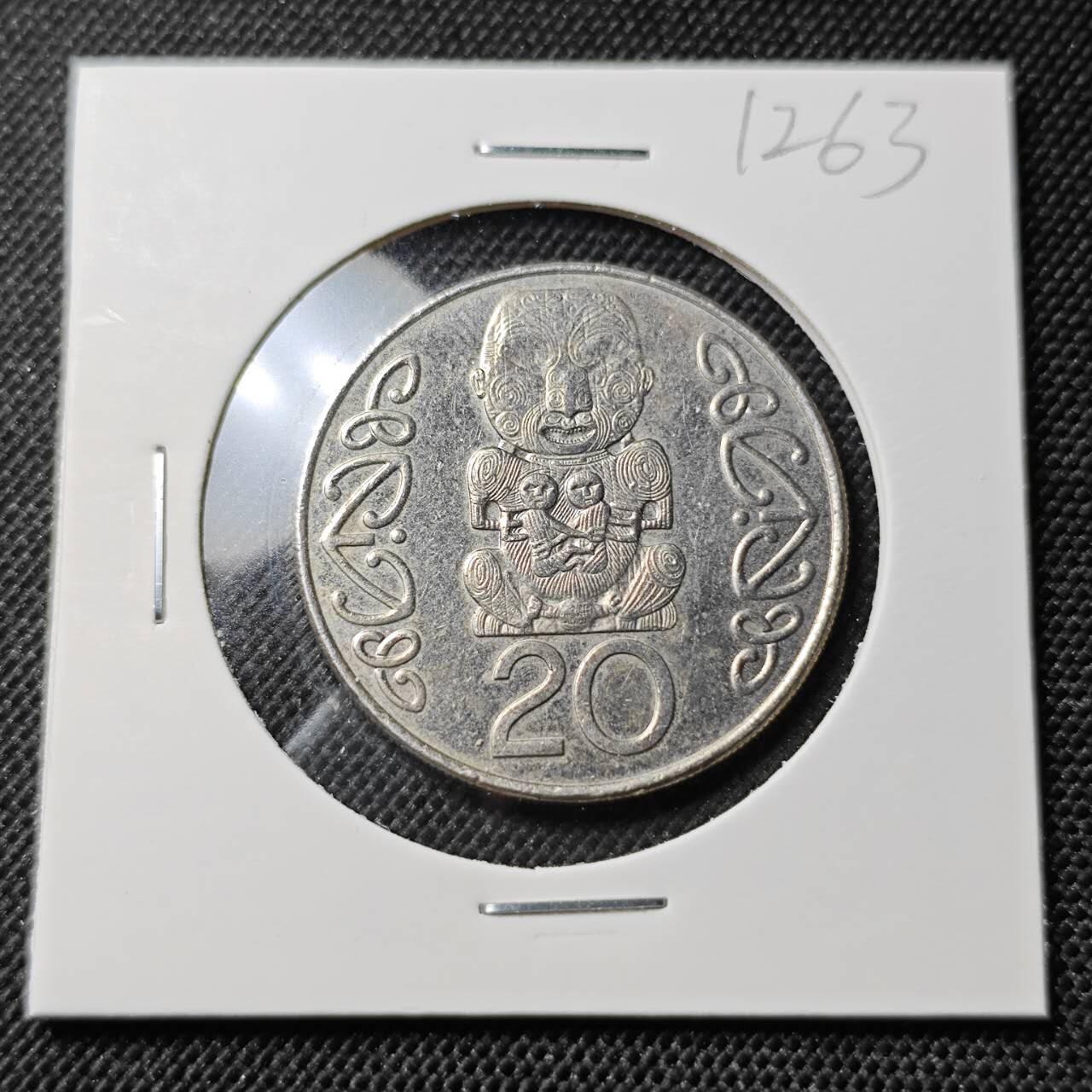 KK钱币收藏小铺  第412期 2月预留时间 周末发货 2004新西兰20分 大版