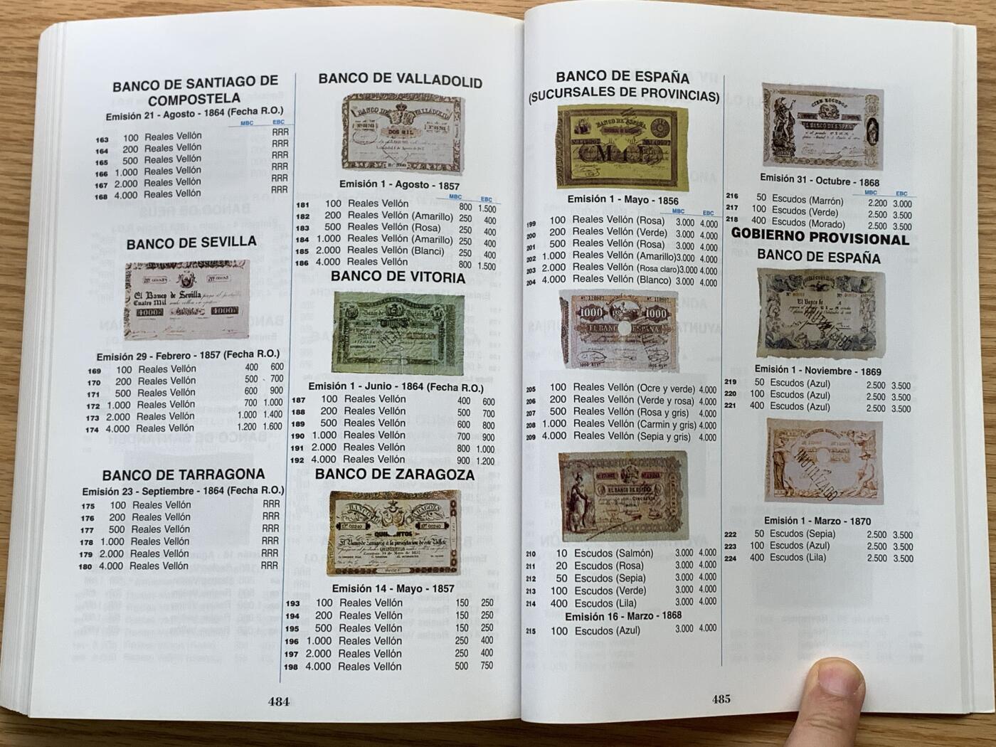 《竞宝斋》第476场 周日，周一 2场连拍 （全场包邮）欢迎送拍 西班牙 2022年 钱币目录 包含属地，本土，现代币，纸币。将近500页的厚度。值得拥有 后面广告页去除，重1公斤。