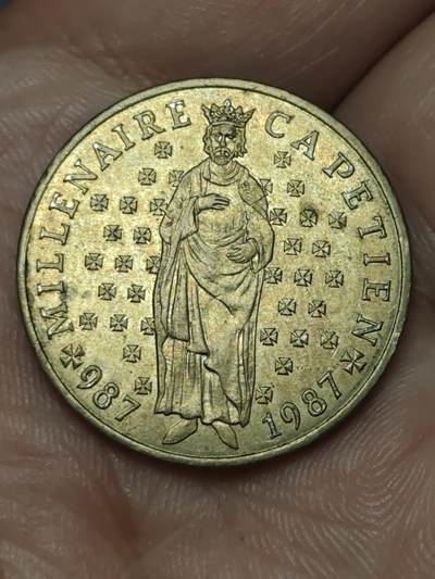 2026年第三十九场(总第二百零八场）外国好品散币场(免佣金) - 法国🇫🇷1987单年份10法郎(雨果·卡佩建立卡佩王朝1000周年纪念币)