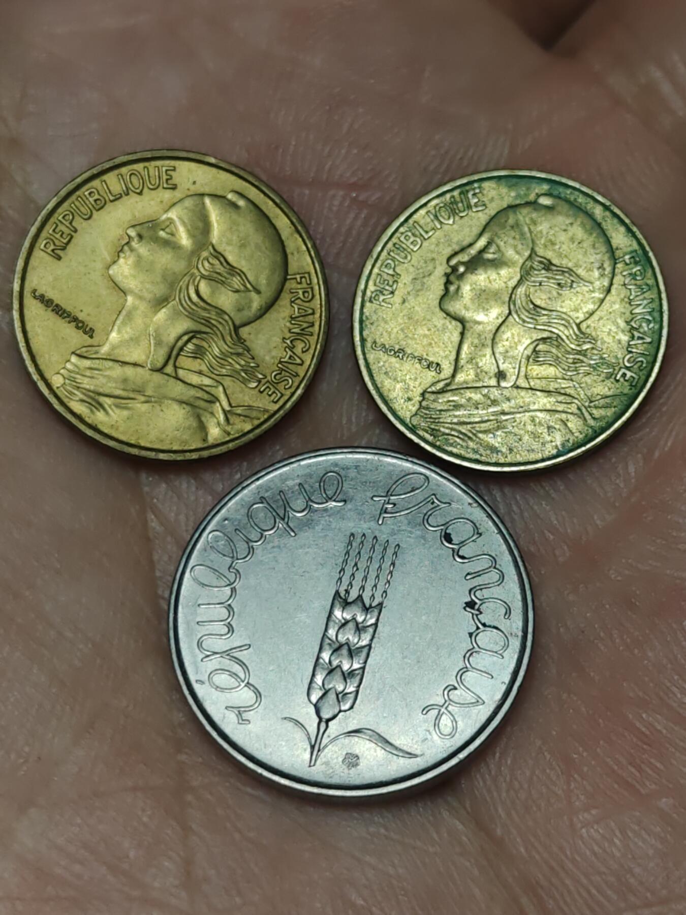 2026年第三十九场(总第二百零八场）外国好品散币场(免佣金) 法国🇫🇷1963、1970、1973年5生丁三枚