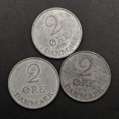 【淘币小摊】实时拍第八百八十六拍   散币场    每周一统一发货 - 丹麦2欧尔锌币3枚