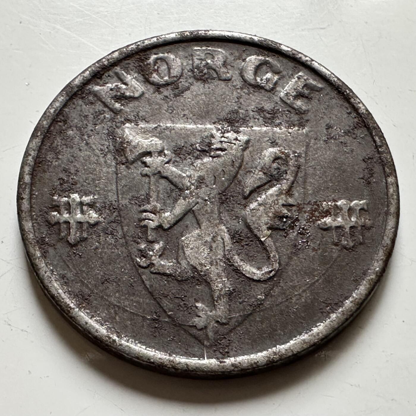 🌹外币初藏🌹🐯2026年第35场   每周二四六晚8️⃣点 接代拍 德占挪威1941年5欧尔 铁币