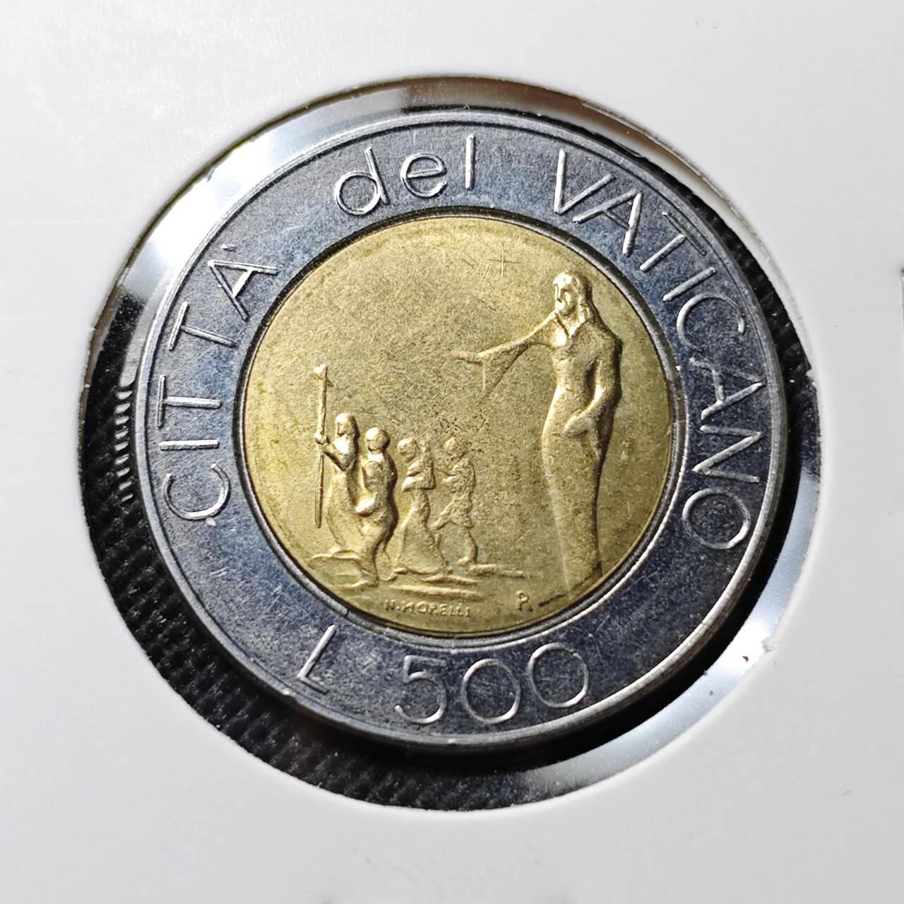 KK钱币收藏小铺  第412期 2月预留时间 周末发货 梵蒂冈500里拉 