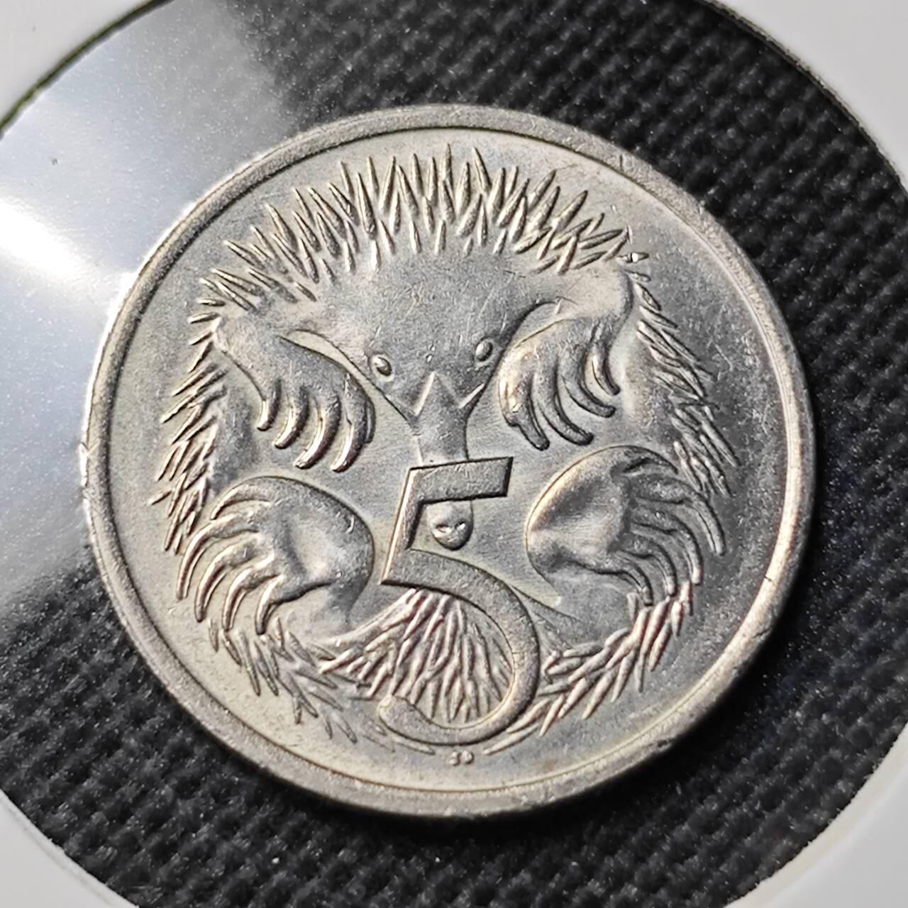 KK钱币收藏小铺  第412期 2月预留时间 周末发货 1983澳大利亚5分 好品