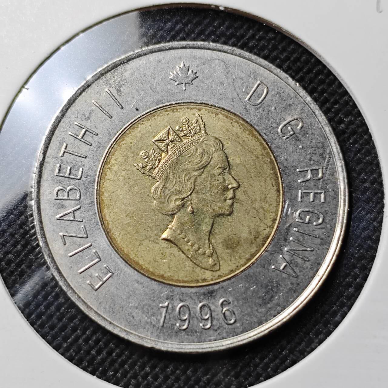 KK钱币收藏小铺  第412期 2月预留时间 周末发货 1996加拿大2元 