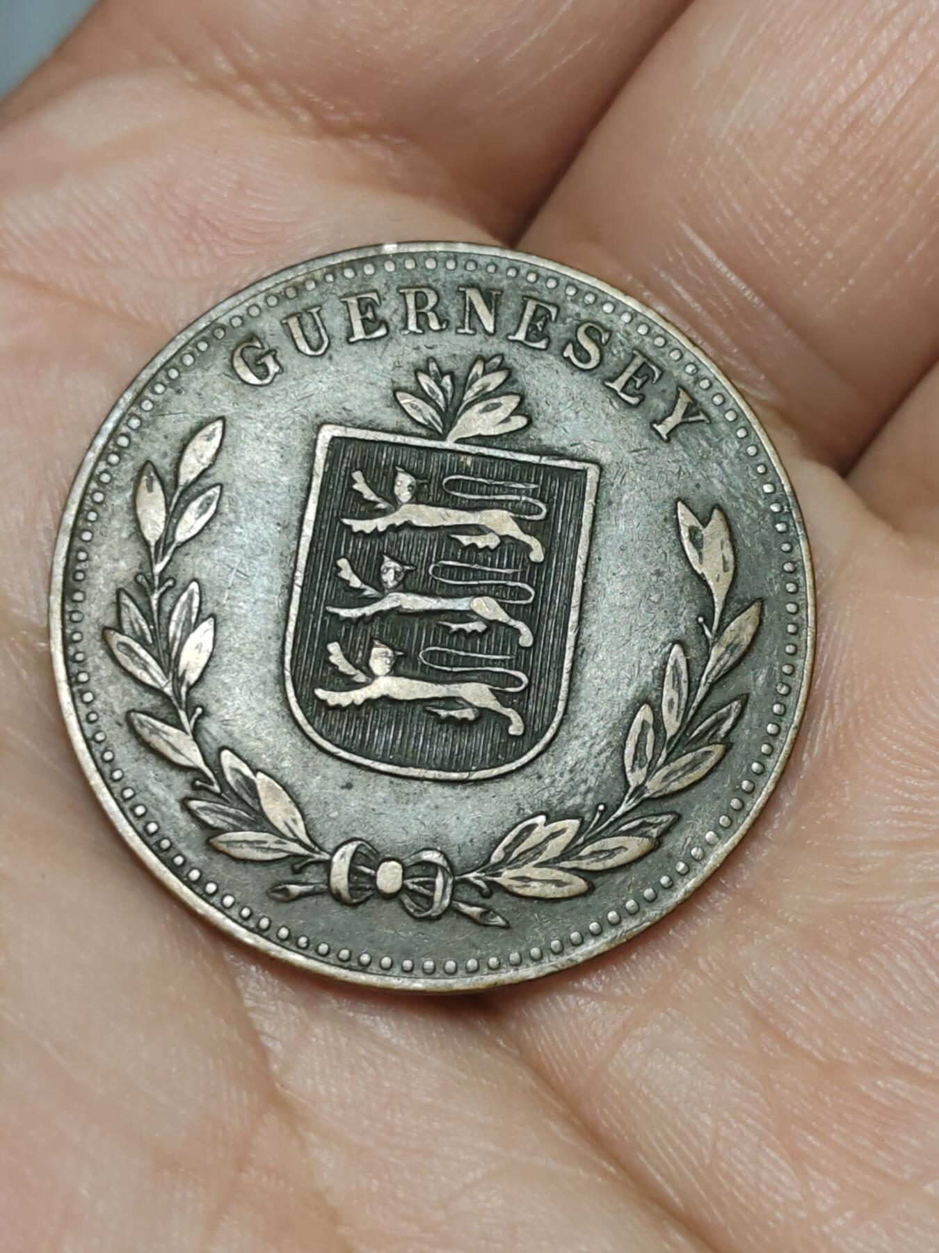 2026年第三十九场(总第二百零八场）外国好品散币场(免佣金) 英属根西岛🇬🇬1918年8道布(乔治五世时期，H标喜敦厂造)