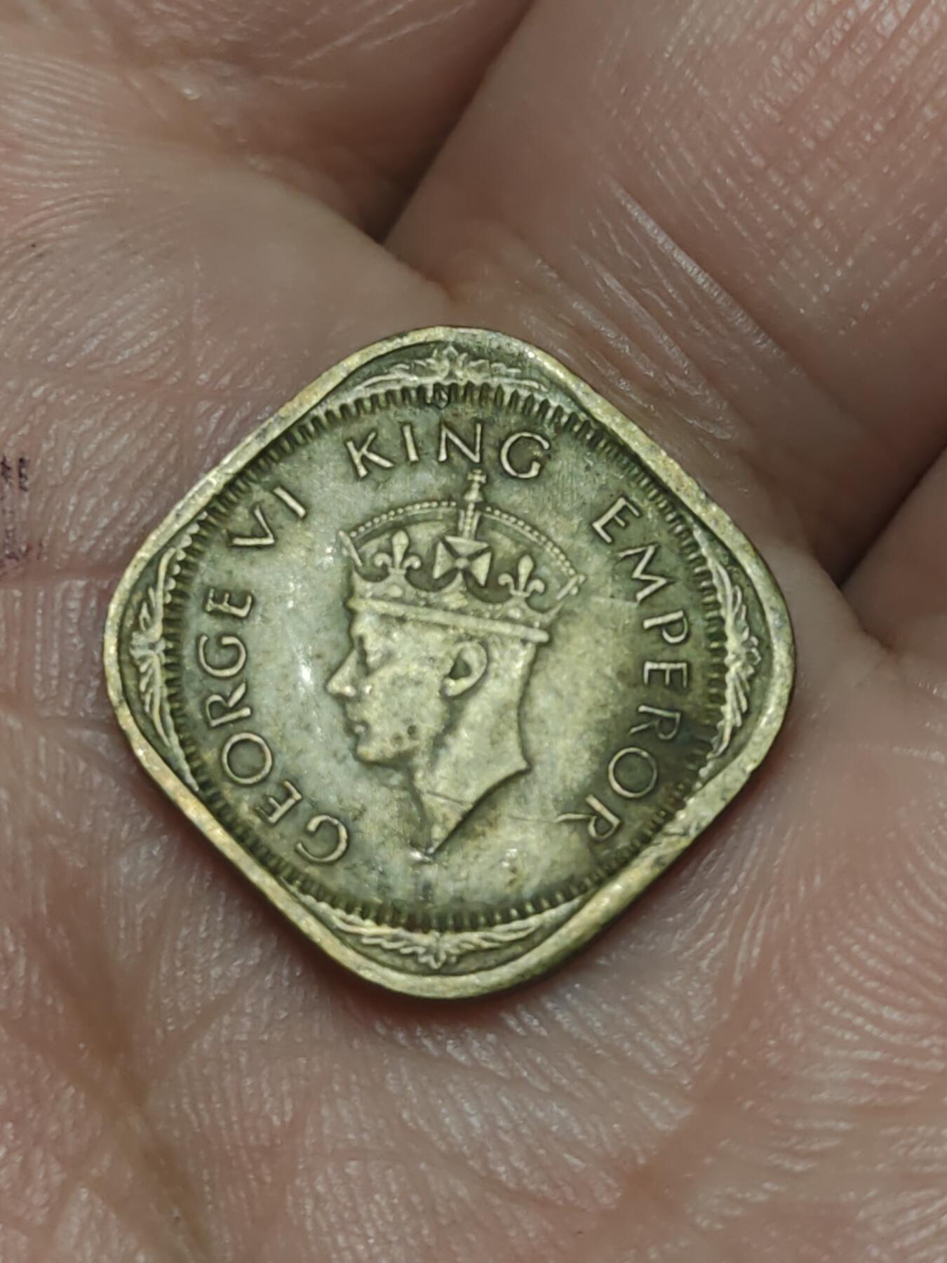 2026年第三十九场(总第二百零八场）外国好品散币场(免佣金) 英属印度1944年1/2安娜(乔治六世时期，第二版)