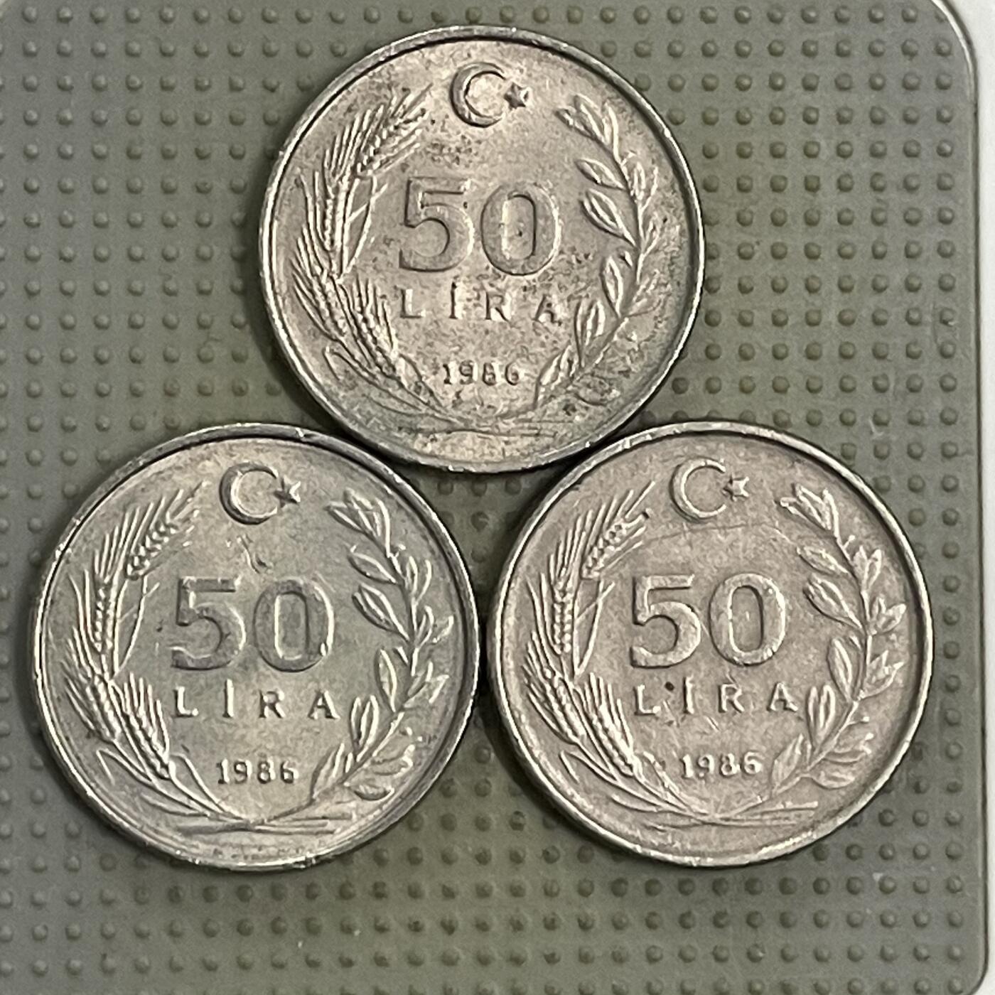 2026年第40场各国散币拍卖（总第190场） 土耳其50里拉3枚