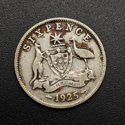 【淘币小摊】实时拍第八百八十六拍   散币场    每周一统一发货 - 澳大利亚1926年乔治五世6便士银币