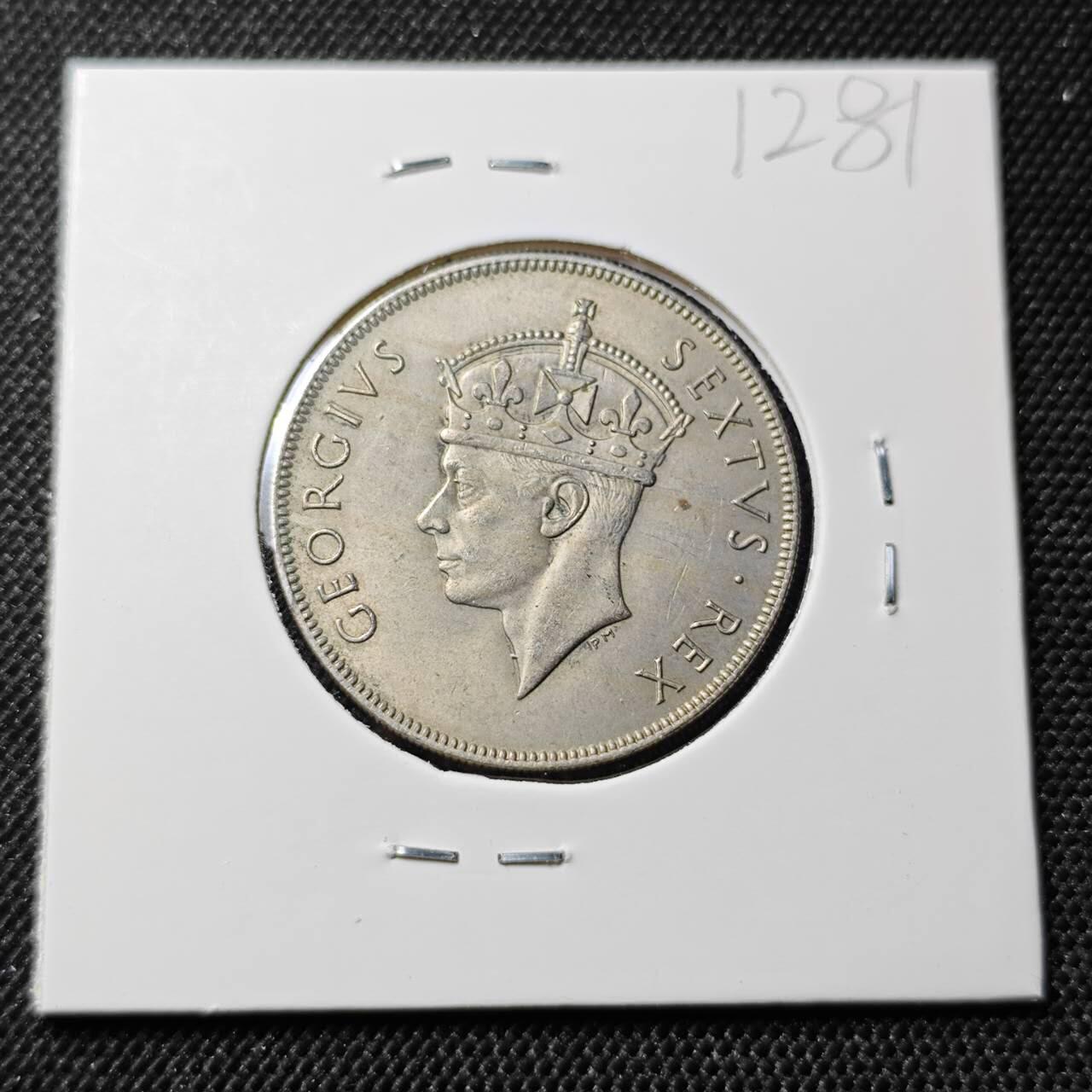 KK钱币收藏小铺  第412期 2月预留时间 周末发货 1952英属东非1先令 深打状态