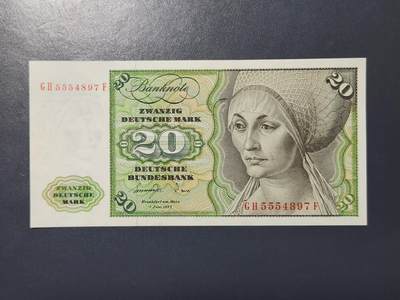 3月30号晚上8点 中外纸币自动截拍第49场 - 1977年20马克近新