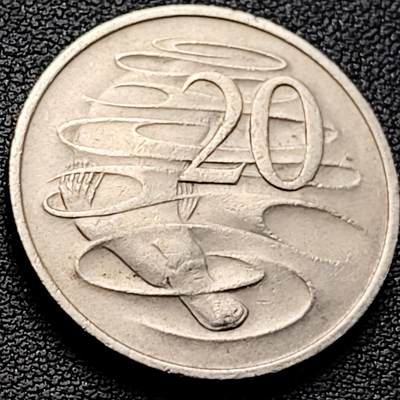 泉币菌-第218场-拍品多 请提前出价 - 1970年英属澳大利亚20分 伊丽莎白女王  鸭嘴兽  28.5mm