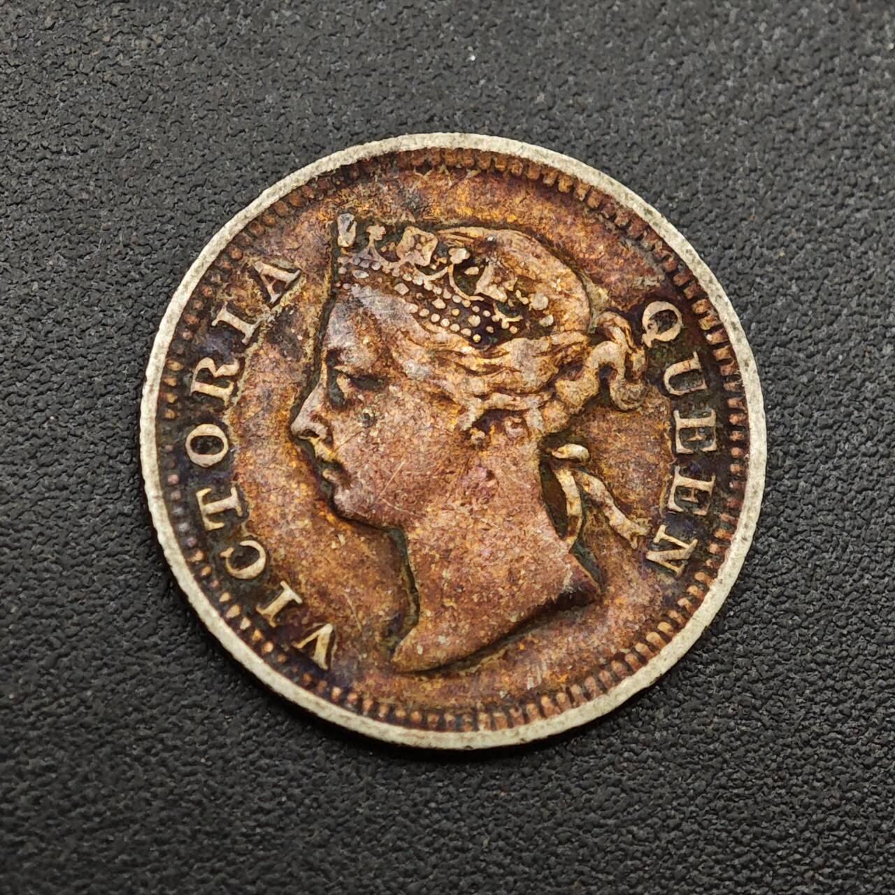 【淘币小摊】实时拍第八百八十五拍   小银币场    每周一统一发货 香港1888年维多利亚五仙银币