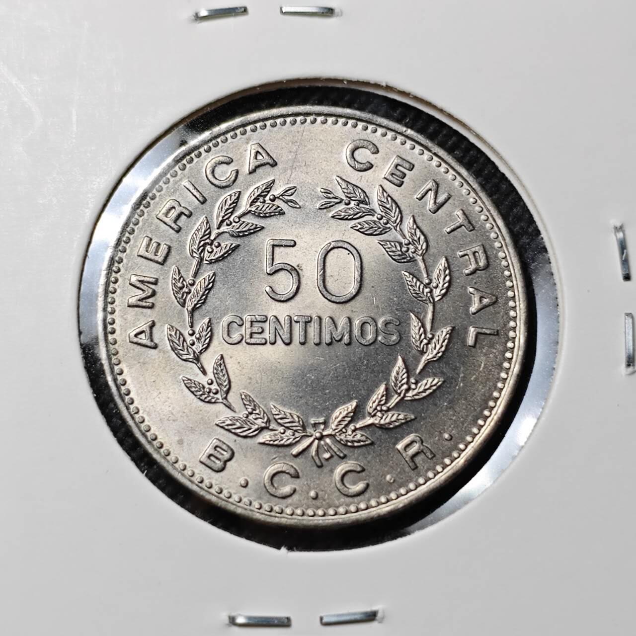 KK钱币收藏小铺  第412期 2月预留时间 周末发货 1972哥斯达黎加50分 好品