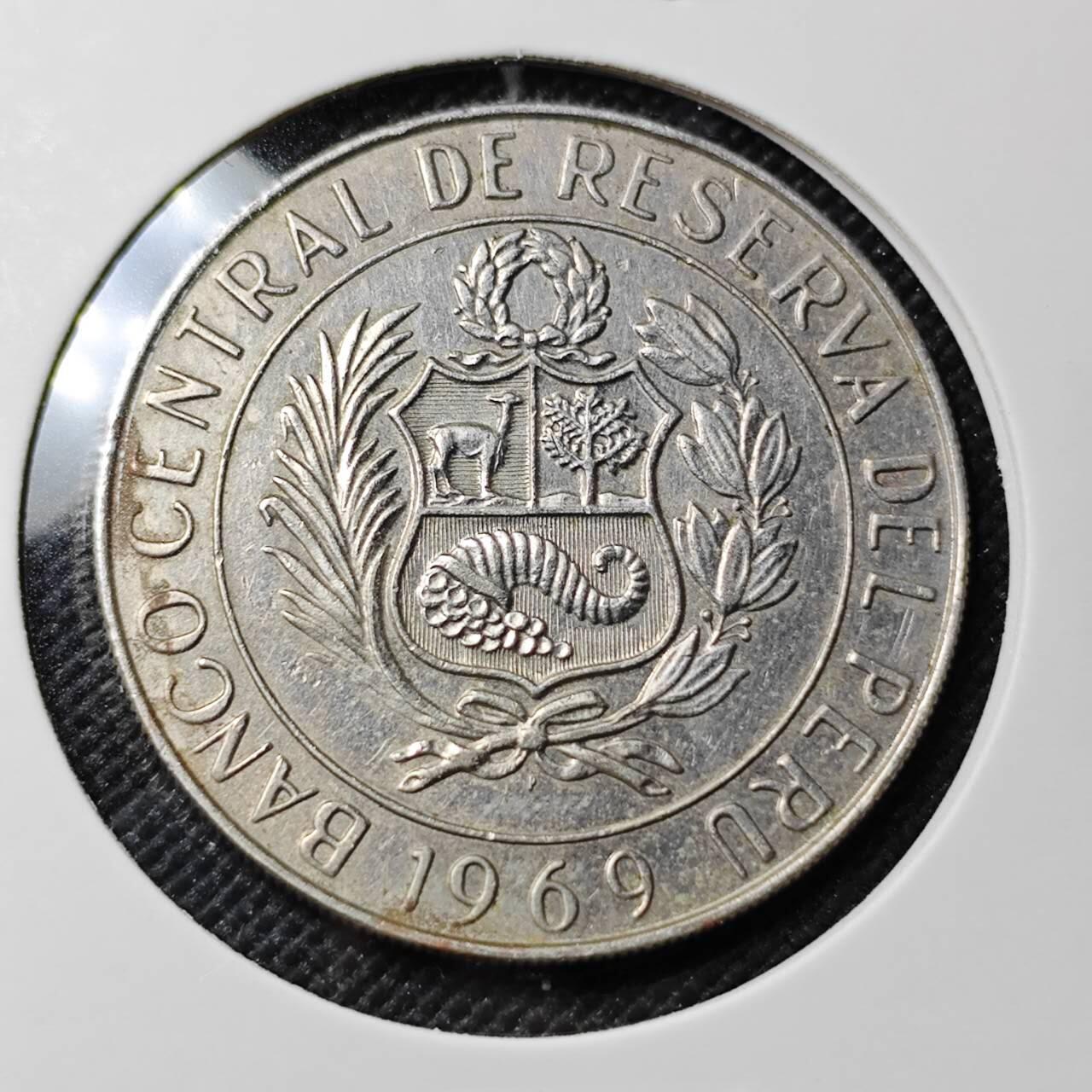 KK钱币收藏小铺  第412期 2月预留时间 周末发货 1969秘鲁10索尔 