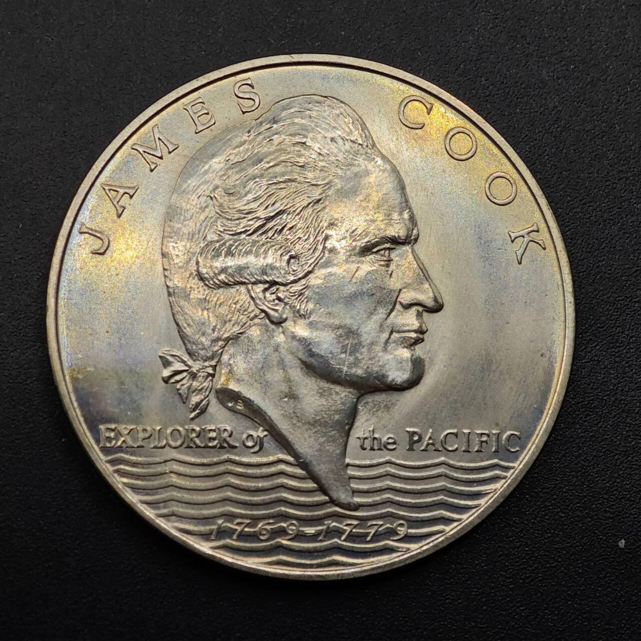 【淘币小摊】实时拍第八百八十六拍   散币场    每周一统一发货 萨摩亚1970年库克船长1塔拉纪念币